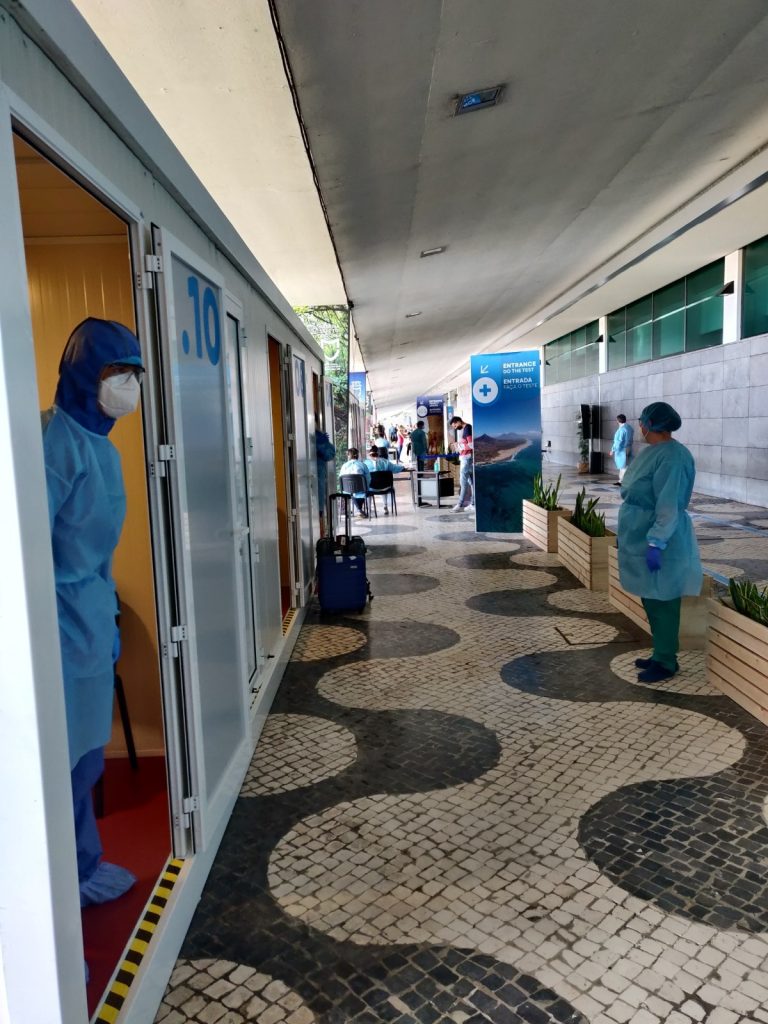Health corridor at the airport